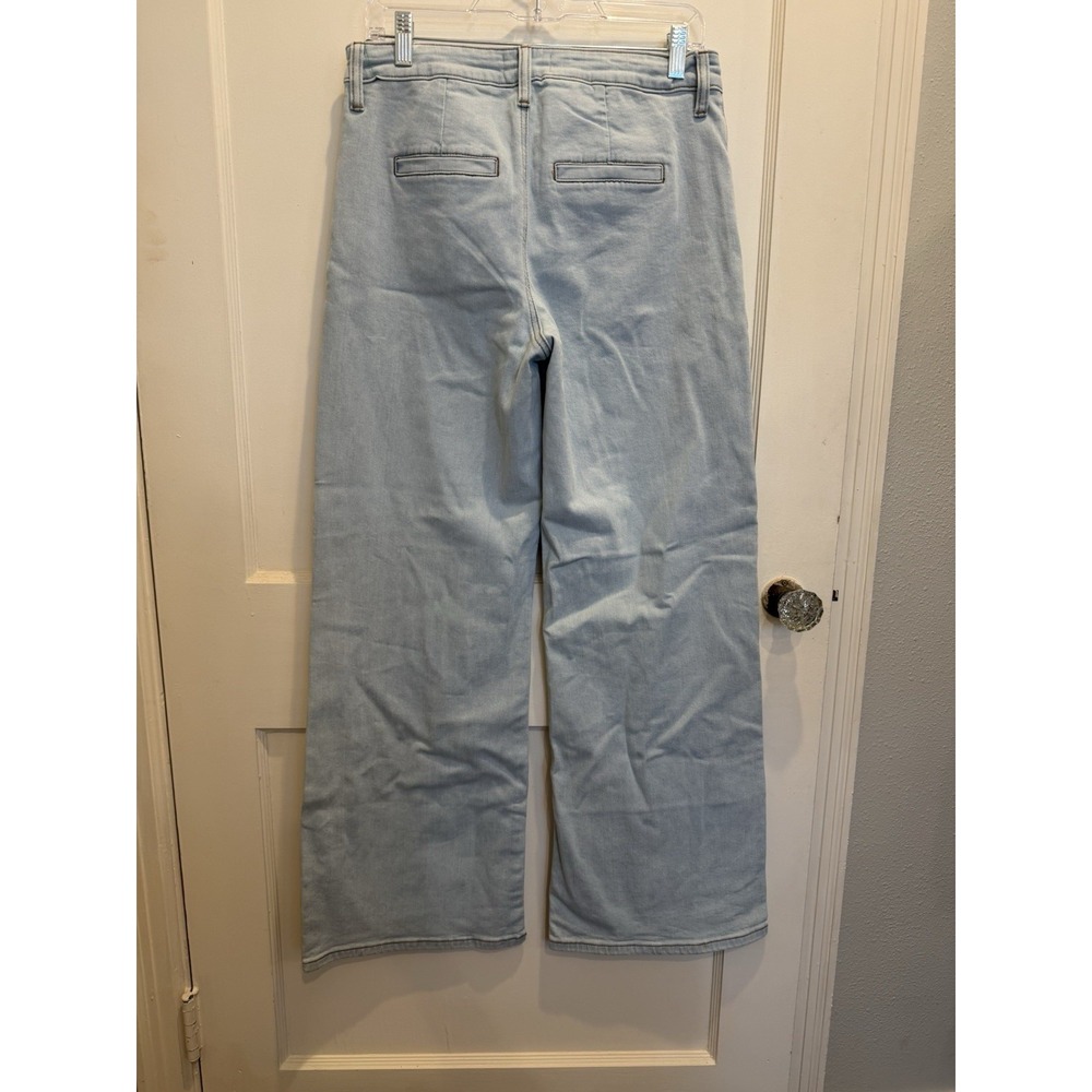 KUT From the Kloth Women's Wide-Leg Jeans High Rise Light Wash Tie Waist - Picture 8 of 9
